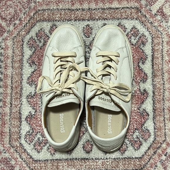 Soludos Ibiza platform leather sneakers - Picture 1 of 4